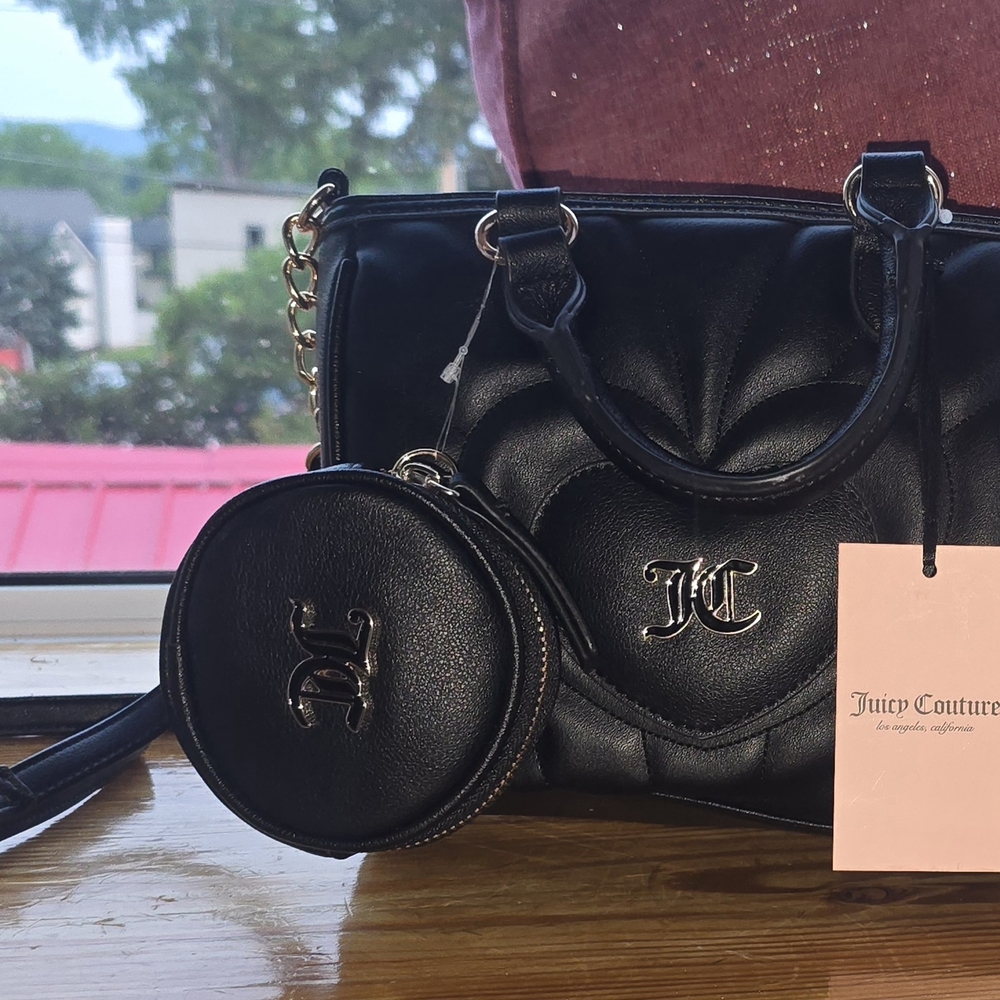Juicy Couture Black Satchel with Structured Design